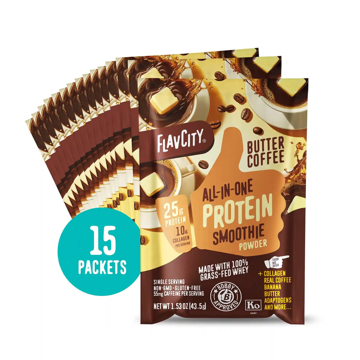 Butter Coffee Protein Smoothie Packets