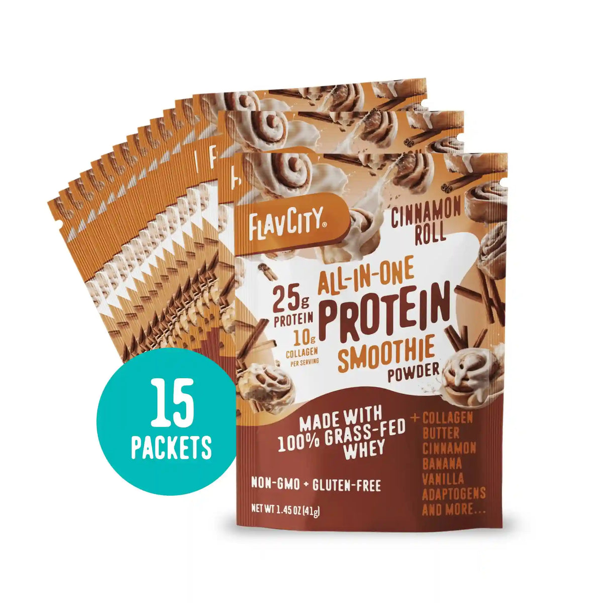Cinnamon Roll Protein Smoothie Packets