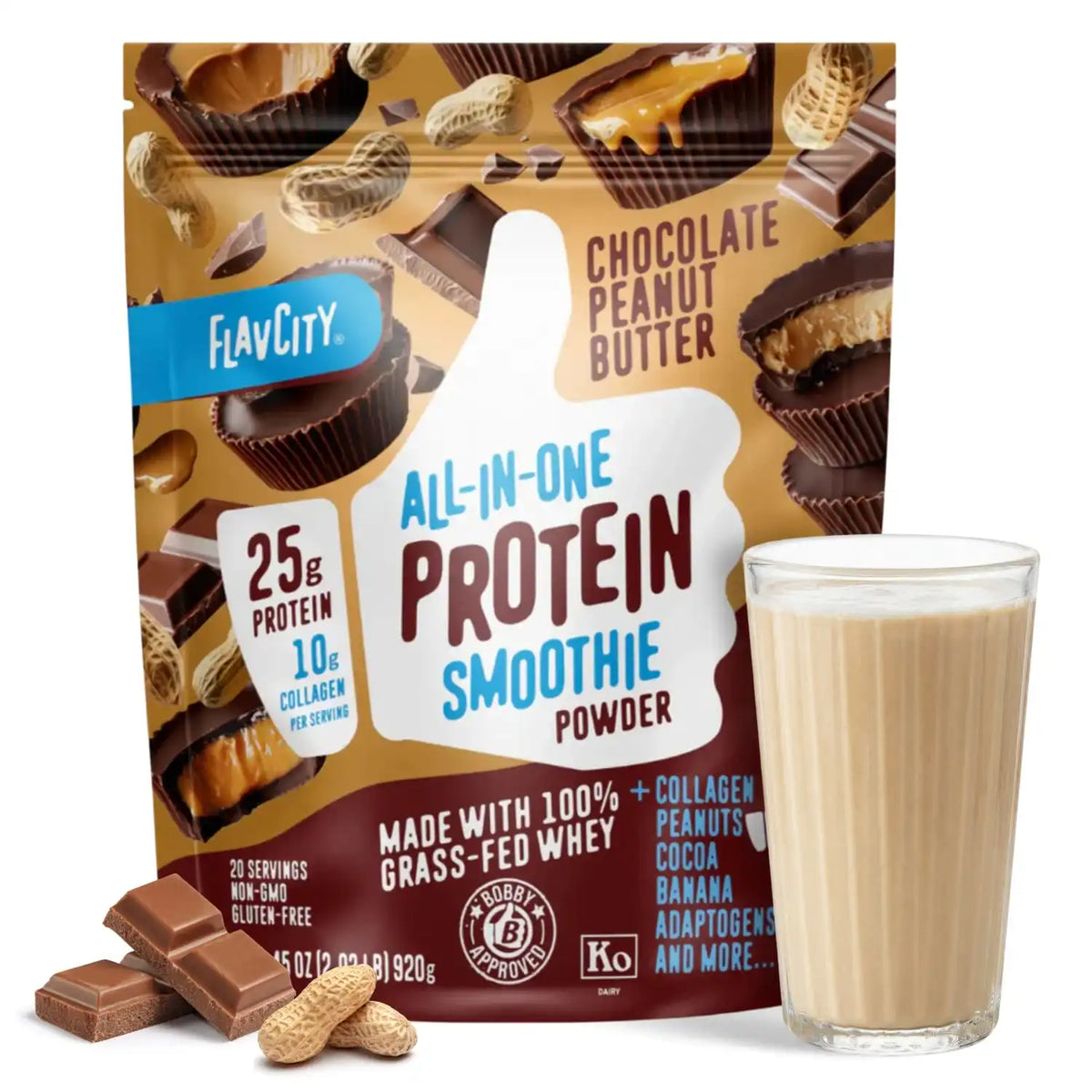 Chocolate Peanut Butter Protein Smoothie
